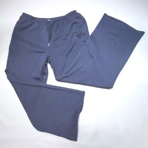 Chrome Riot Wide Leg Lounge‎ Pants XL Blue Stretch Athleisure